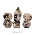 Miniatyrbillede 3 af 11: 7 stk. Flersidet Akryl Terninger Polyhedral Terninger Dobbelt Farve Spil Terninger Flash yellow