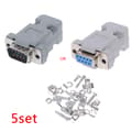 5 sæt 9-pin han/hun D-Sub stik loddestik RS232 seriel DB9 til m/ til G