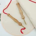 Miniatyrbillede 2 af 11: Punch Needle Threader Sæt DIY Træhåndtag Bærbart Syværktøj