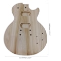 Miniatyrbild 5 av 10: Oavslutad trägitarrkropp tom trägitarr tunnor gitarrer DIY-delar