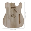 Miniatyrbild 5 av 10: Trägitarr Tunna Gitarrkropp Handgjord DIY Elgitarr Kroppsdelar