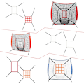 Miniatyrbilde 2 av 11: Hitting Batting Catching Pitching, Baseball Treningsnett Softball Treningsnett Red 1 grid target net