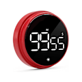 Miniatyrbilde 1 av 11: Magnetisk digital timer kjøkken roterende timer for matlaging, studering, trening Red