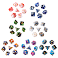 Miniatyrbild 9 av 11: 7 st/set Akryl Polyhedral Tärningar För TRPG Brädspel D4-D20 1