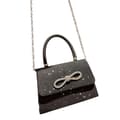Glitter Handväska Bow Strass Evening Bag Party Bröllop Clutches Lady Handväska Black