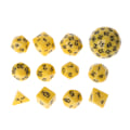 Miniatyrbillede 9 af 10: 12 stk./sæt Flersidig Polyhedral Terning D4 D6 D8 D10 D12 D20 D24 D30 D60 Dungeons Blue