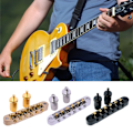 Miniatyrbild 4 av 11: Gitarr Zinklegering 6 Strängar Tune O-Matic Stil Gitarrstall Zinklegering Sadel Golden