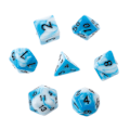 Pikkukuva 1 / 10: 7 kpl / sarja akryyli polyhedraaliset noppat TRPG-lautapeliin D4-D20 6