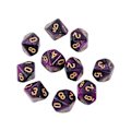 Pikkukuva 1 / 10: Monivärinen 15mm roolipeli noppasetti 7