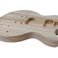 Miniatyrbild 10 av 10: Oavslutad trägitarrkropp tom trägitarr tunnor gitarrer DIY-delar