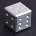Miniatyrbilde 6 av 9: 16mm 0,63 tommers digital terning 6-sidet D6 terning barn spill brettspill terning Silver