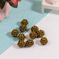 Miniatyrbilde 7 av 10: 10 stk 12-sidet terning d12 spill RPG fest akryl spill terninger spillklubb White