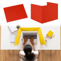 Miniatyrbild 2 av 7: 4 stycken Classroom Privacy Shields Skrivbordsavdelare Student Study Carrel för studentbord, Classroom Desk Privacy Maps null - C