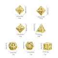 Pikkukuva 5 / 10: 7-osainen monitoiminen polyhedron-noppa ontto metalli noppa setti lautapeli-noppa