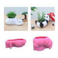 Miniatyrbilde 2 av 11: Isbjørn blomsterpotte Epoksyharpiksform Sukkulent plantepotteholder Betonggips Silikonform DIY-håndverk Hjemmedekorasjoner Støpeverktøy A