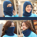 Pikkukuva 7 / 10: Talvinen pipo ja huivi setti Talvihattu Loop Huivi Villa Lämmin Hattu Fleece Vuori Blue