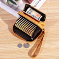 Pikkukuva 11 / 11: 2023 Wristlet Wallet Monipaikkainen PU-luottokortti Pankkikortin haltija Nainen Tyttö Brown