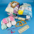Miniatyrbillede 4 af 11: DIY håndlavet taske Retro stil håndtaske syning med syværktøj PU læder bund Hæklet håndtag Tasker Fremstilling af håndværkstilbehør Style 1