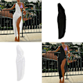 Miniatyrbillede 5 af 11: Womens Swimsuit Beach-Cover Up Sleeveless Cover Ups for Swimwear Bathing Suit White S