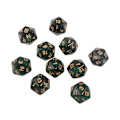 Miniatyrbillede 11 af 11: 10 stk. Akryl 20-sidet Polyhedral Terning til RPG Rollespil Spil Holdbar 2