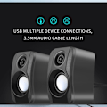 Miniatyrbillede 3 af 11: USB Kablet Computerhøjttaler Subwoofer Støjreducerende Lydboks Højttaler
