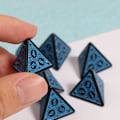 Miniatyrbild 5 av 10: 10 st polyhedral tärningar 4-sidig RPG-bordsspel tärningar Lättläst nummer Red