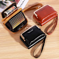 Pikkukuva 6 / 11: 2023 Wristlet Wallet Monipaikkainen PU-luottokortti Pankkikortin haltija Nainen Tyttö Dark brown