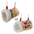 Miniatyrbild 1 av 10: Parrot Snuggle Hut Bird Warm Nest Plysch Hängmattetält Vintersäng med 2 metallkrokar för små parakiter Conures Small cylinder