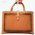 Miniatyrbillede 8 af 11: Håndholdt File Folder Opbevaringstaske Læder File Folder Laptop Sleeve Dokumenttaske null - 3