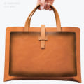 Miniatyrbillede 8 af 11: Håndholdt File Folder Opbevaringstaske Læder File Folder Laptop Sleeve Dokumenttaske null - 5