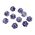 Miniatyrbillede 11 af 11: 10 stk. Akryl 20-sidet Polyhedral Terning til RPG Rollespil Spil Holdbar 7