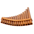 Miniatyrbilde 7 av 11: Håndlaget panfløyte 15 naturlige bambusrør Tradisjonelt instrument Tøfler Left hand