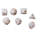 Miniatyrbild 1 av 4: 7x Svart Sidig Tärning D4 D6 D8 D10 D12 D20 RPG Poly Spel Set White
