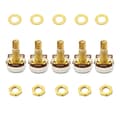 5 st A500K Potentiometer Splined Pot Elgitarr Baseffekt Förstärkare Tonvolym