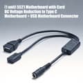 Miniatyrbillede 6 af 8: Kvalitets PVC DC5521 til Type C USB hun-adapter strømkabel med 3A udgang