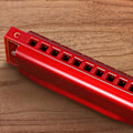 Miniatyrbilde 9 av 11: Blues Harmonica 10 Hull Diatonisk Blå Harp Munnspill Orgel for C-nøkkel Gold