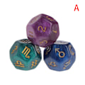 Pikkukuva 10 / 11: Astrologiset noppakuutiot 12-sivuiset monitahoiset noppakuutiot Astrologia Tarot-kortti Tähdistö B