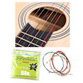 Miniatyrbillede 2 af 10: Sæt med 6 stk. guitarstrenge i forskellige farver - Multi-Color Strings Pack