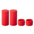 Miniatyrbillede 1 af 11: 4 stk. Non-jump styrtape til cykler, cykelhåndtag, landevejscykel, remstrop, prop Red