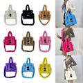 Miniatyrbild 2 av 11: Damväskor Höst Vinter Axelväska Plysch Messenger Bag Top Handväska Handväska Camel