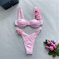 Miniatyrbild 10 av 11: Kvinnors Två Delar Badkläder Hög Midja Botten Bikinis Badkläder Red S