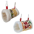 Miniatyrbild 8 av 10: Parrot Snuggle Hut Bird Warm Nest Plysch Hängmattetält Vintersäng med 2 metallkrokar för små parakiter Conures Small cylinder
