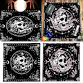 Miniatyrbild 2 av 11: Dekorativ Tarot-duk Häxkonst Bordsduk för Tarotentusiaster A 60x60cm