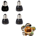 Miniatyrbilde 4 av 11: Mini Reptil varmelampe pære uten lys infrarød keramisk varmesender for Brooder Coop Lizard Lambs Snake 25W/50W/75W/100W 25W