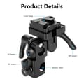 Miniatyrbilde 4 av 8: Profesjonell V-type hannfeste med integrert 16 mm lysstativbase