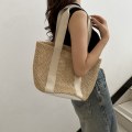 Miniatyrbilde 9 av 11: Modern Hollow Out Weave-veske for strand- og shoppingturer for kvinner White