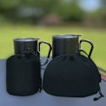 Miniatyrbillede 8 af 11: Nylon Net Drawstring Taske Udendørs Camping Bestik Organizers Opbevaringspose Large and Small