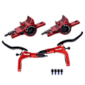 Miniatyrbilde 7 av 10: MTB hydrauliske skivebremser foran og bak - sett for terrengsykler Red Brake + Disc
