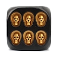 Pikkukuva 11 / 11: Mini Skull Dice Halloween Skeleton Dice Mini Skull Face Game Dice Props Black gold