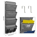Miniatyrbilde 5 av 10: Hengende Organizer Hengende Oppbevaring Vegg Organizer Magasin Veggholder Avisholder for kontorhjem Skolebruk